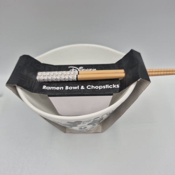 Disney Other - Disney White Ramen Bowl with Bamboo Chopsticks